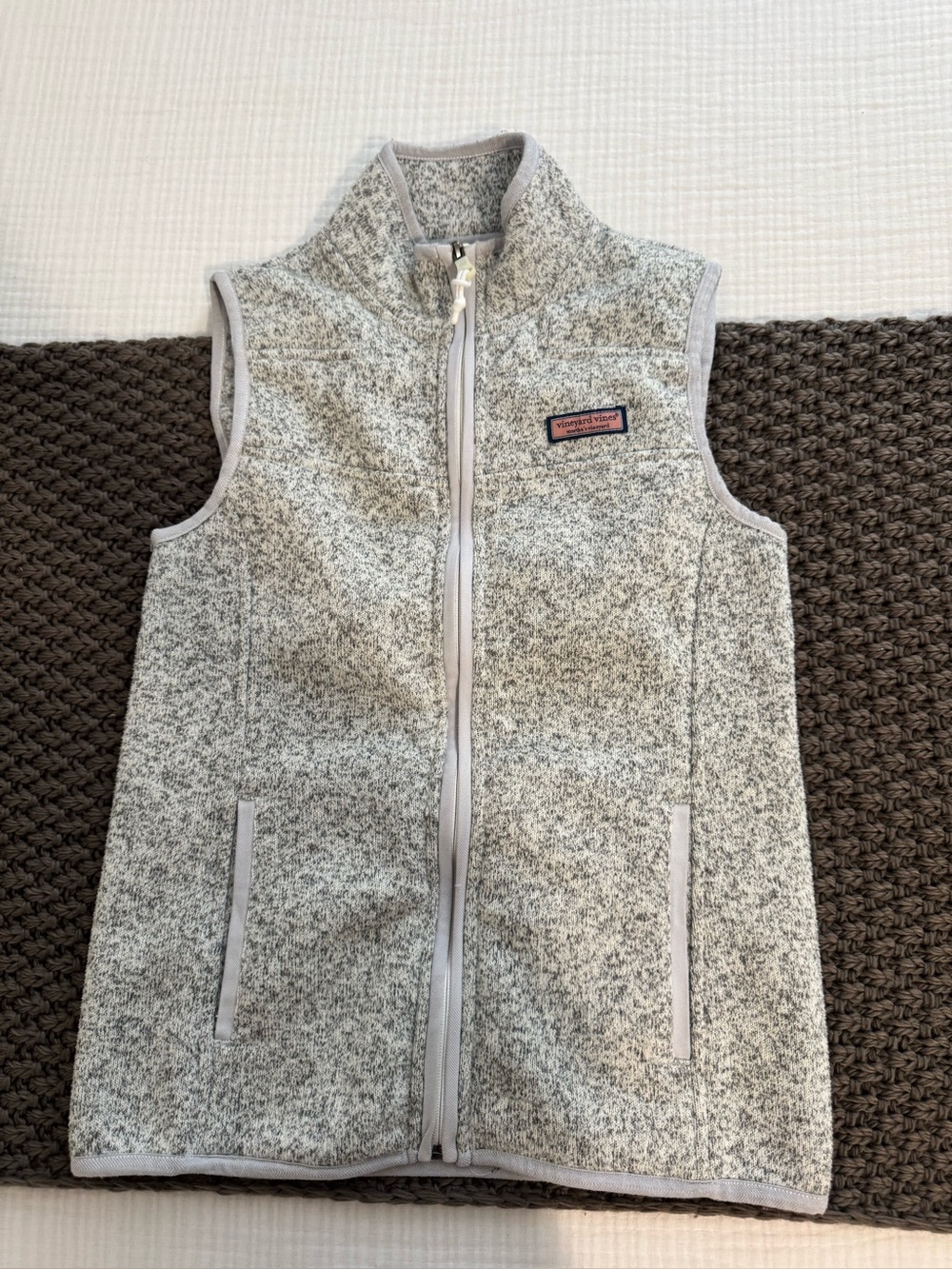Vineyard Vines Light Gray Fleece Jacket